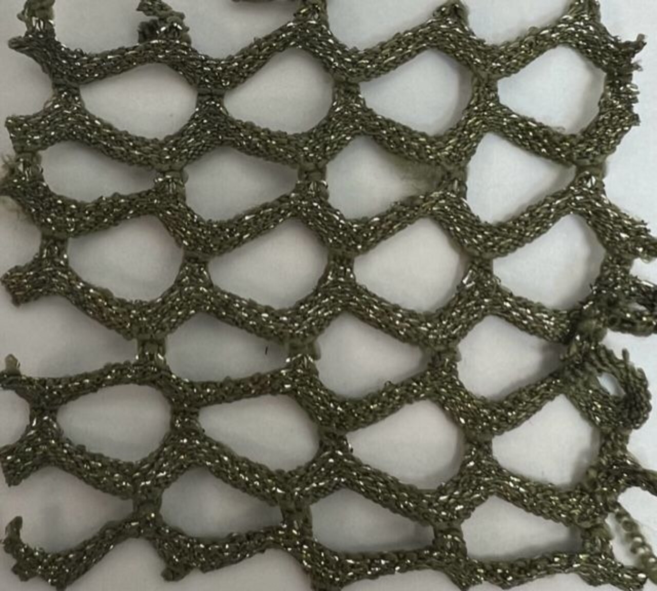 1 Yard Lurex Fishnet Mesh Fabric 58/60" Wide Stretch, 70% Polyester, 25% Lurex, 5% Spandex Metallic Shimmer Fabric